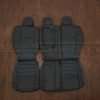 Two-Tone Ford Escape Leather Seat Kit - Black with Piazza Blue inserts - Rear seat upholstery