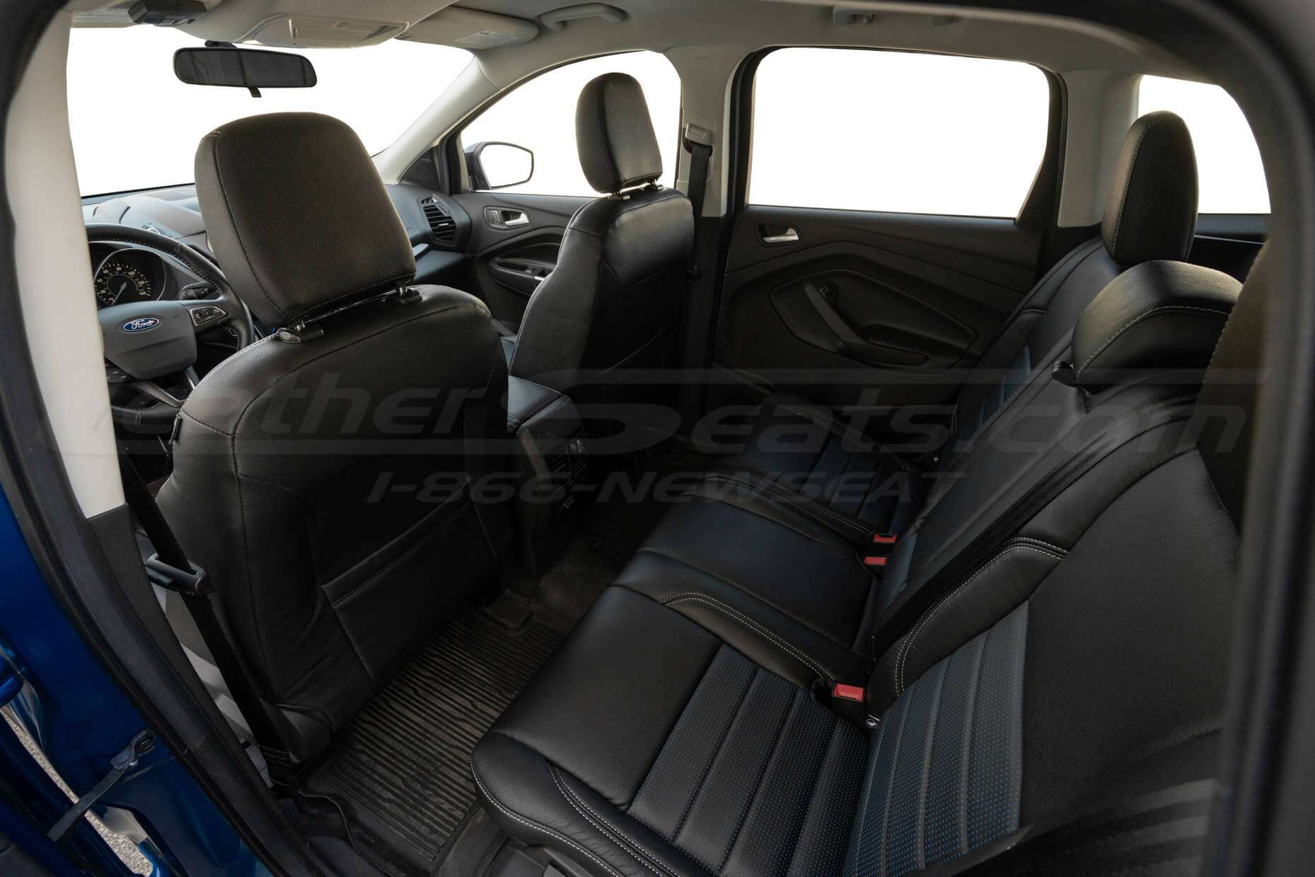 Back view of front seat upholstery