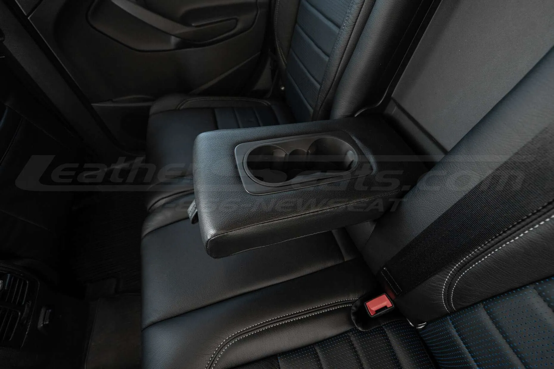 Rear seat leahter backrest