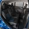 2017-2019 Ford Escape with Black and Piazza Blue Perforated leather seats - Rear seats from passenger side