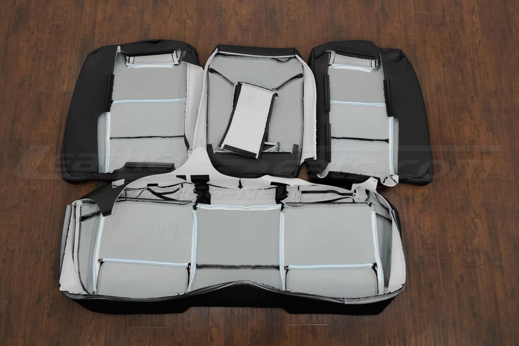 Back view of rear seat upholstery