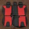 2018 Ford Focus Leather Seat Kit in Black & Bright Red - Rear seat upholstery