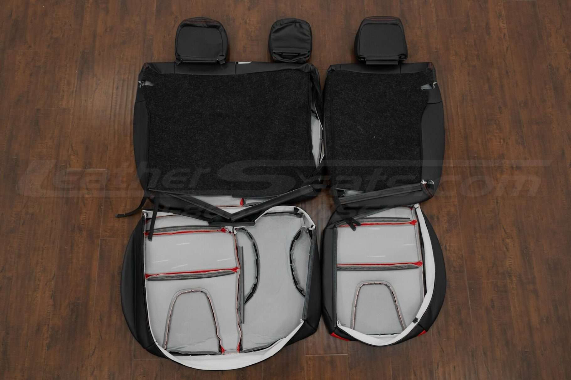 Back view of rear seat upholstery