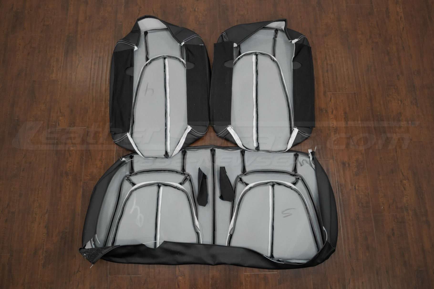Back view of rear seat upholstery