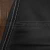 Contrasting double-stitching in White