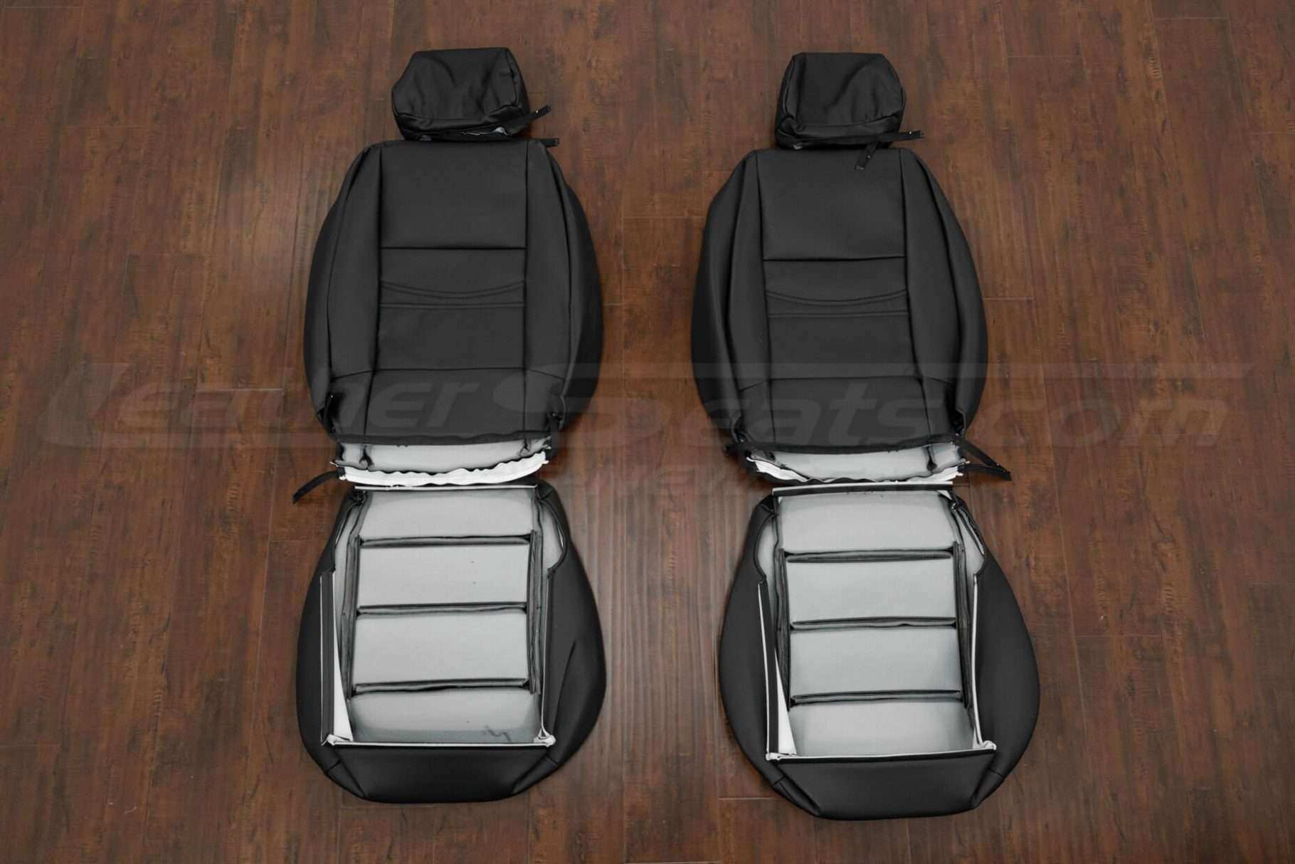 Front seat upholstery flipped