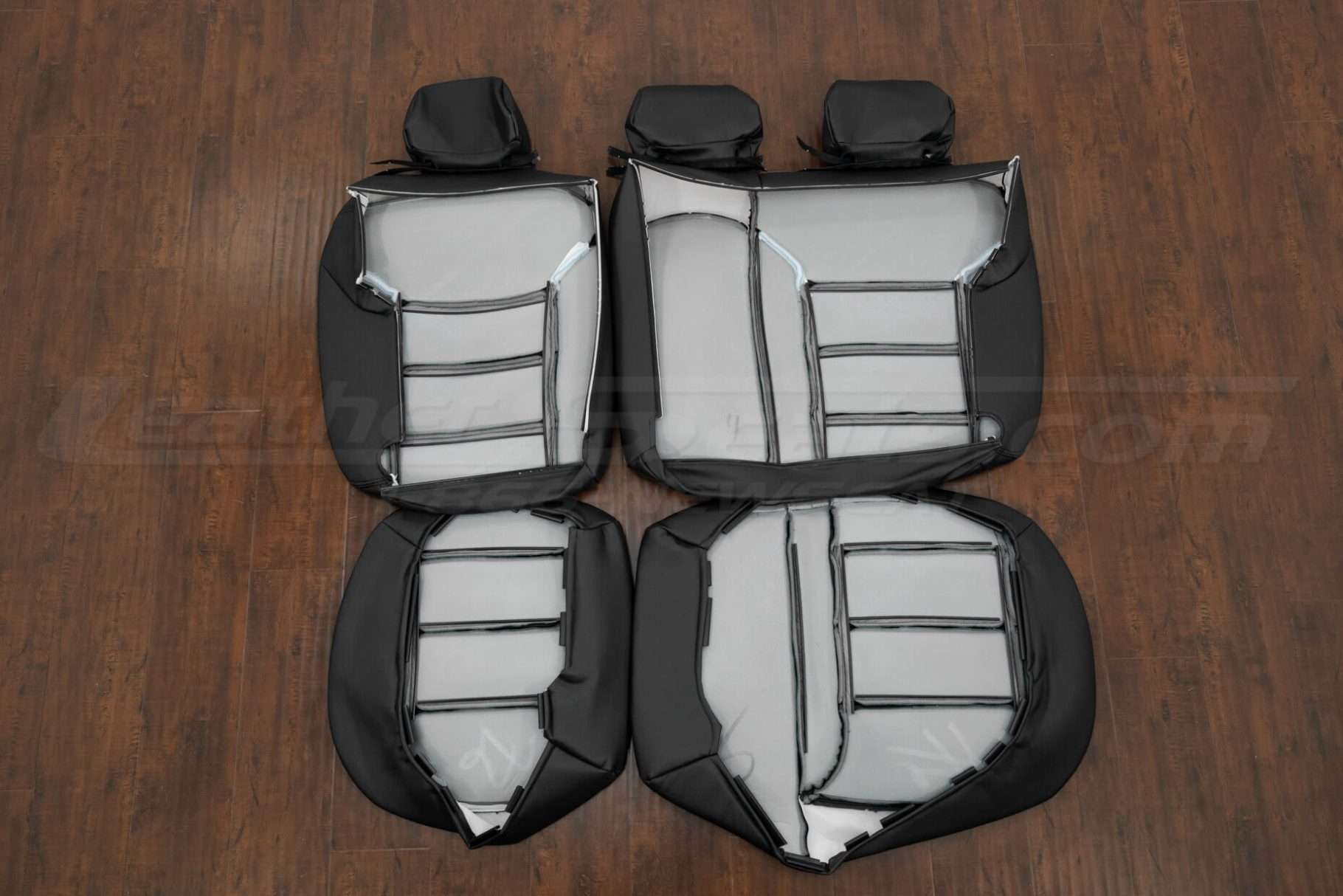 Back view of rear seat upholstery