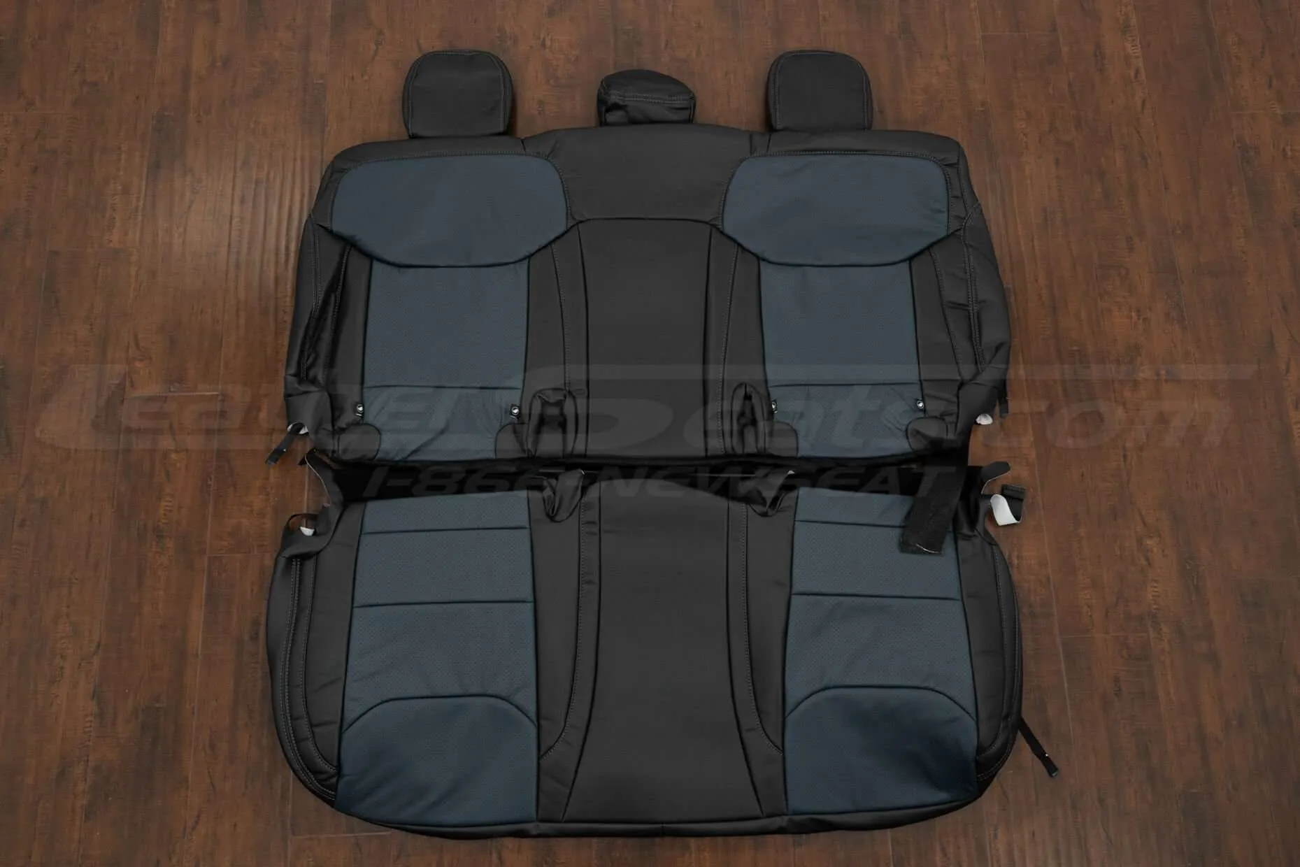 Ford Maverick eather Kit - Black/Blue - Rear seat upholstery