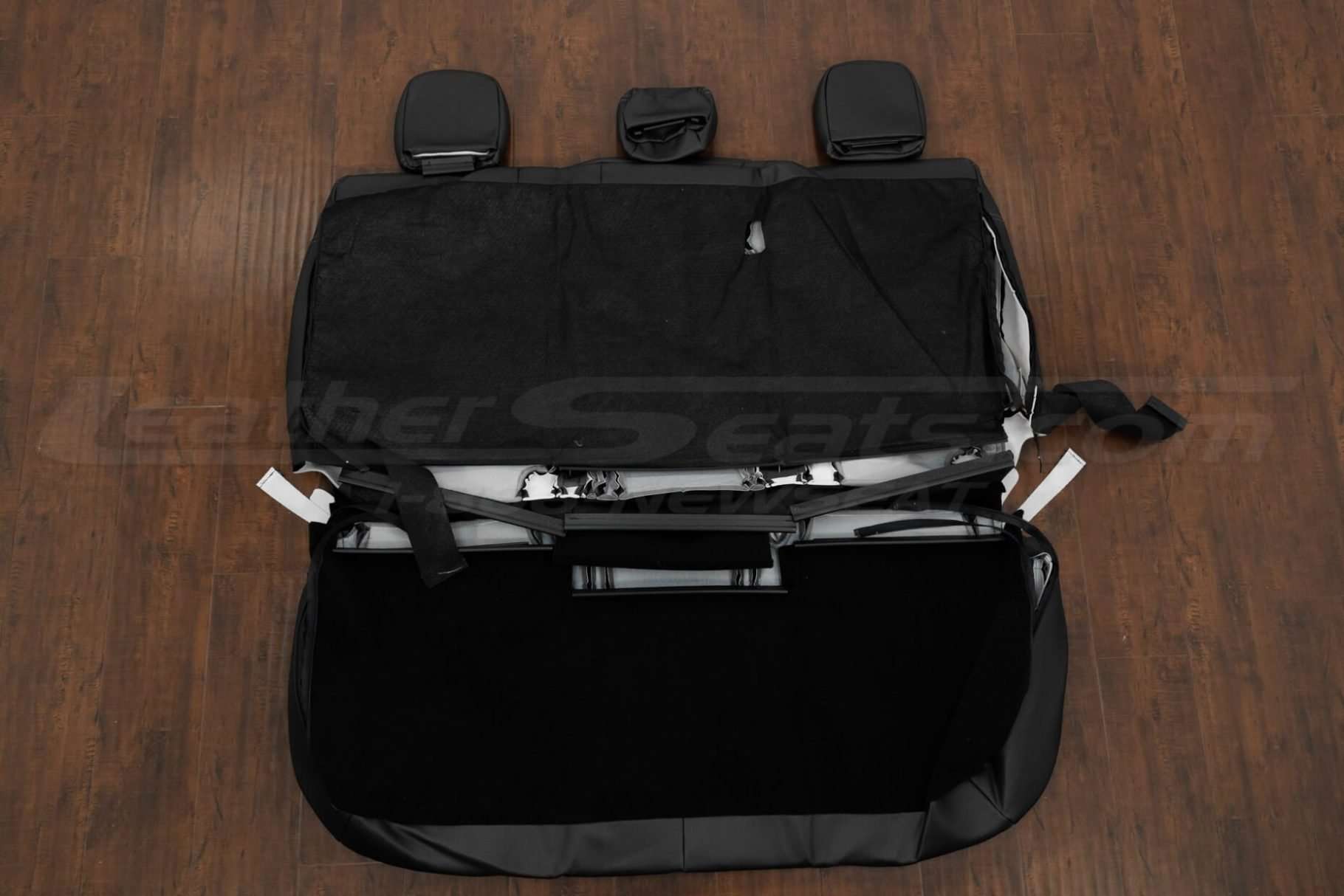 Rear seat upholstery flipped