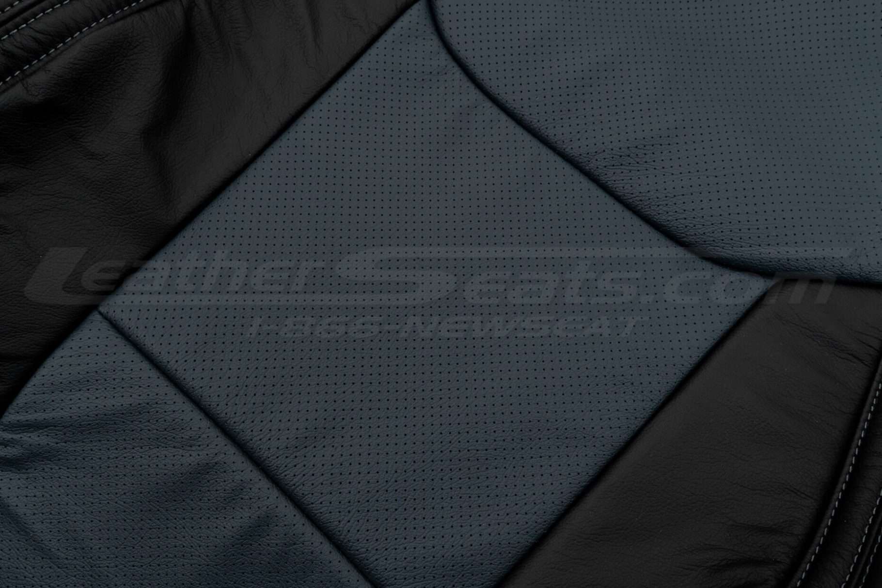 Perforation and leather texture close-up