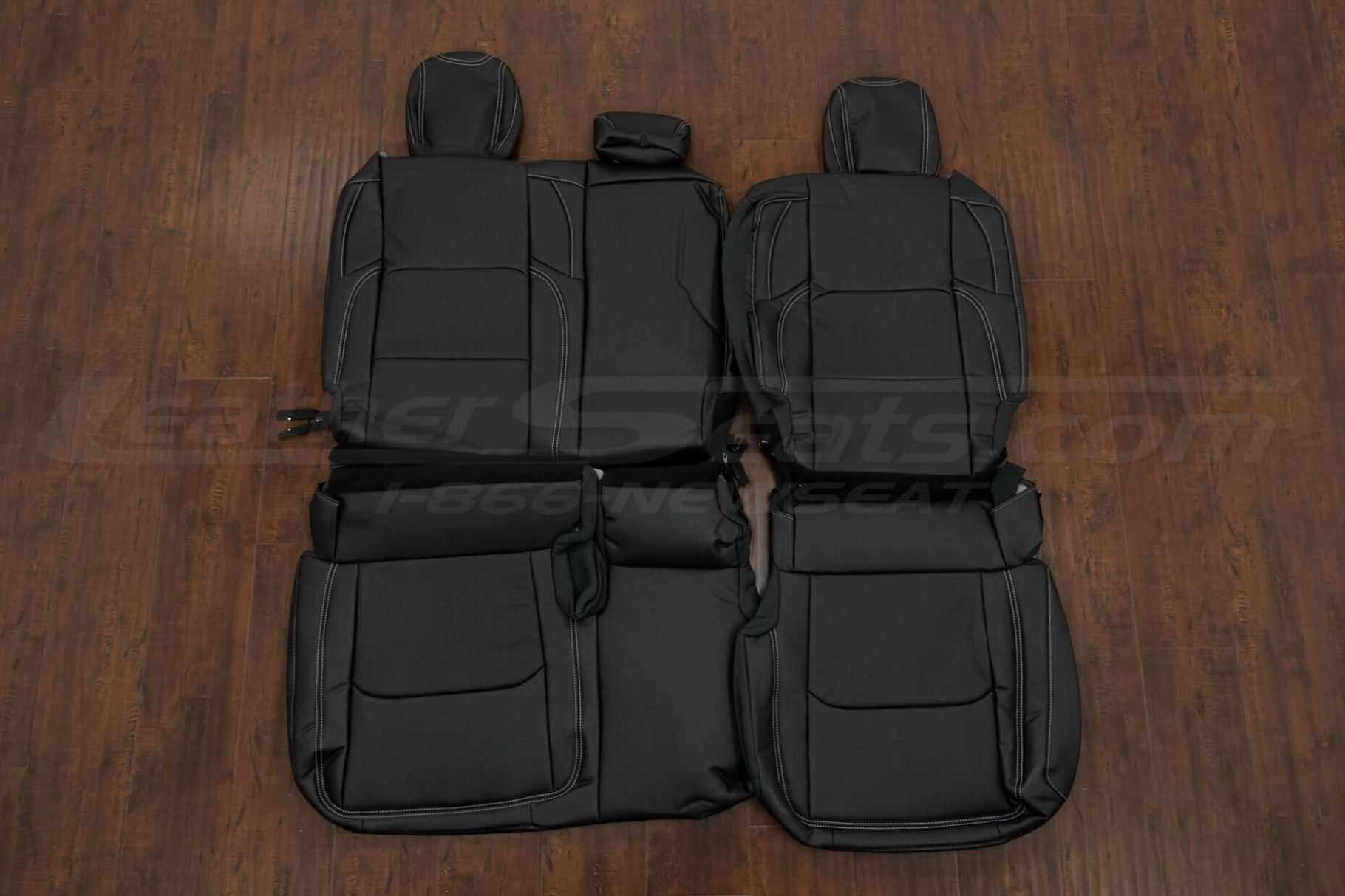 Jeep Gladiator Overland Crew Cab Leather Seat Interior Kit - Black - Rear seat uphlstery