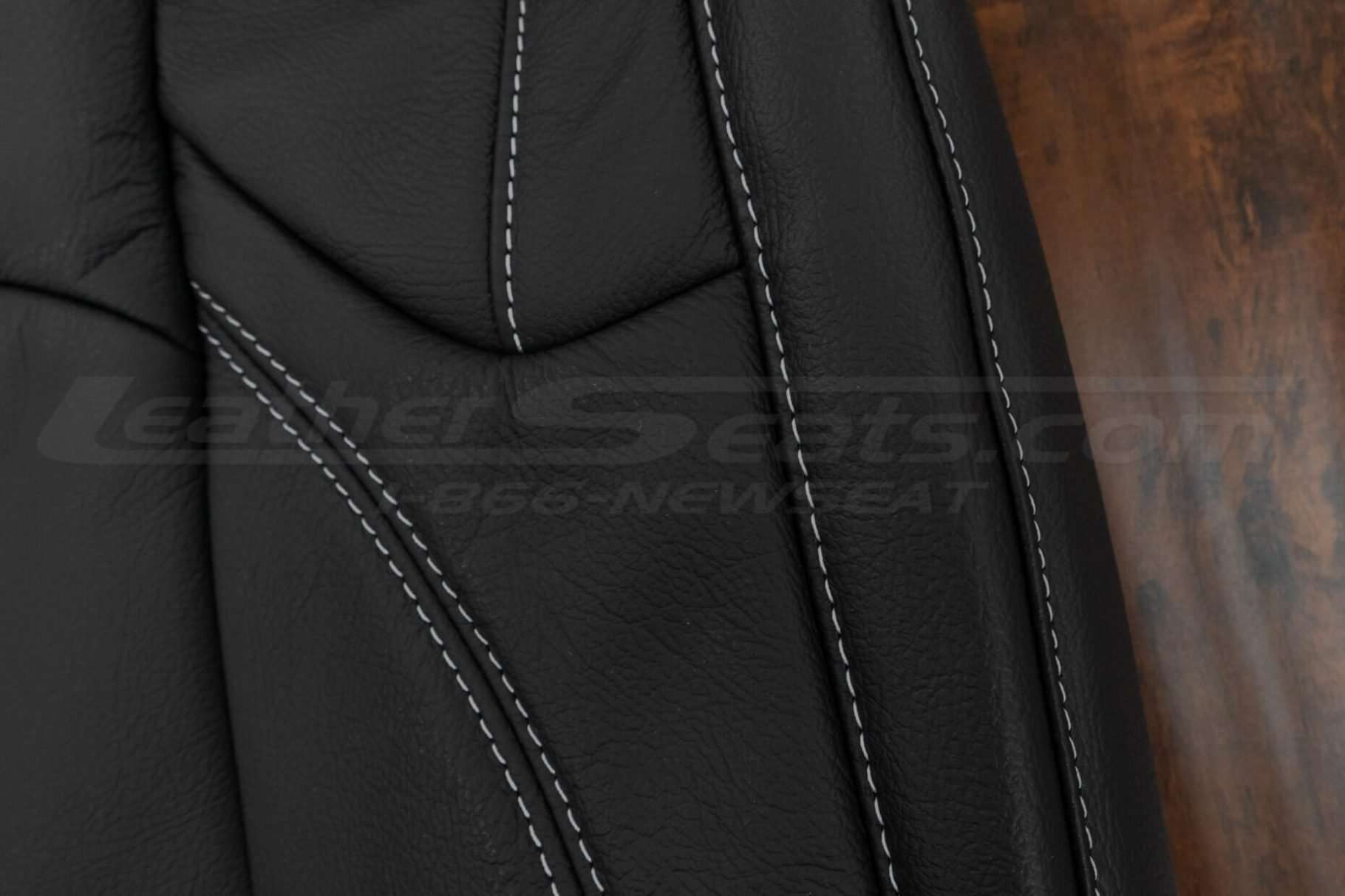 Ice grey contrasting stitching