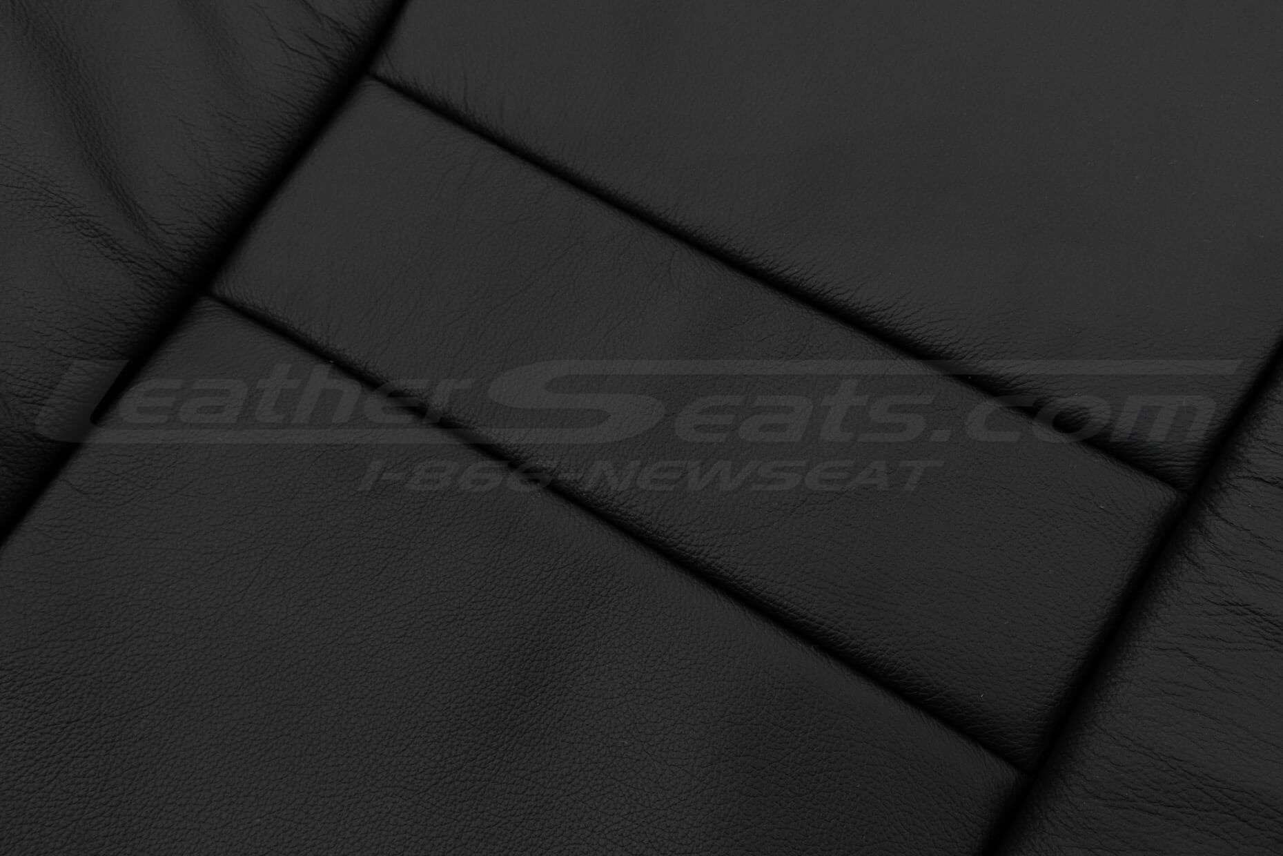 Black backrest insert leather texture