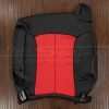 Two-Tone Black and Bright Red leather backrest cover for Chevrolet Tahoe