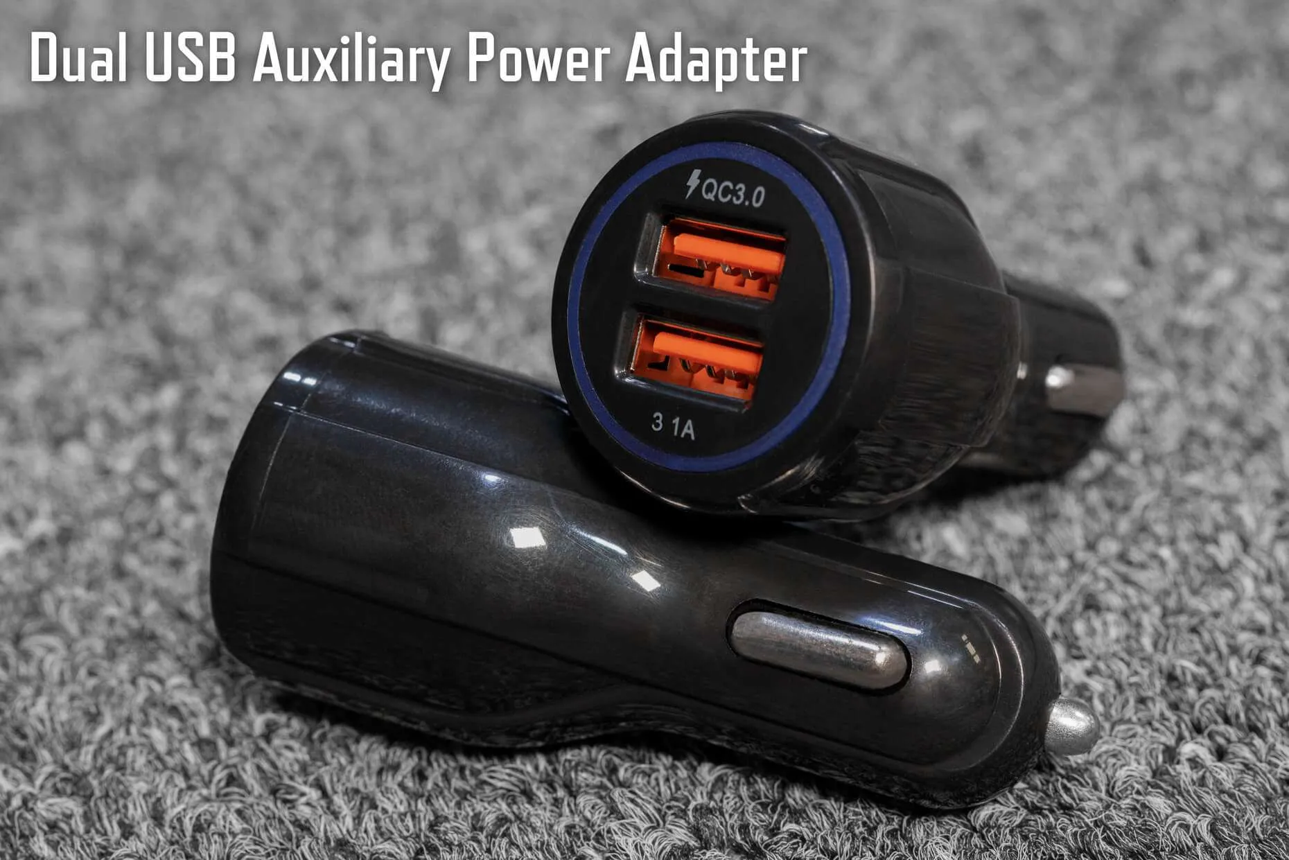 Dual USB Auxiliary Power Adapter For Jeep Wrangler JK Sanctum Wireless Charging Console