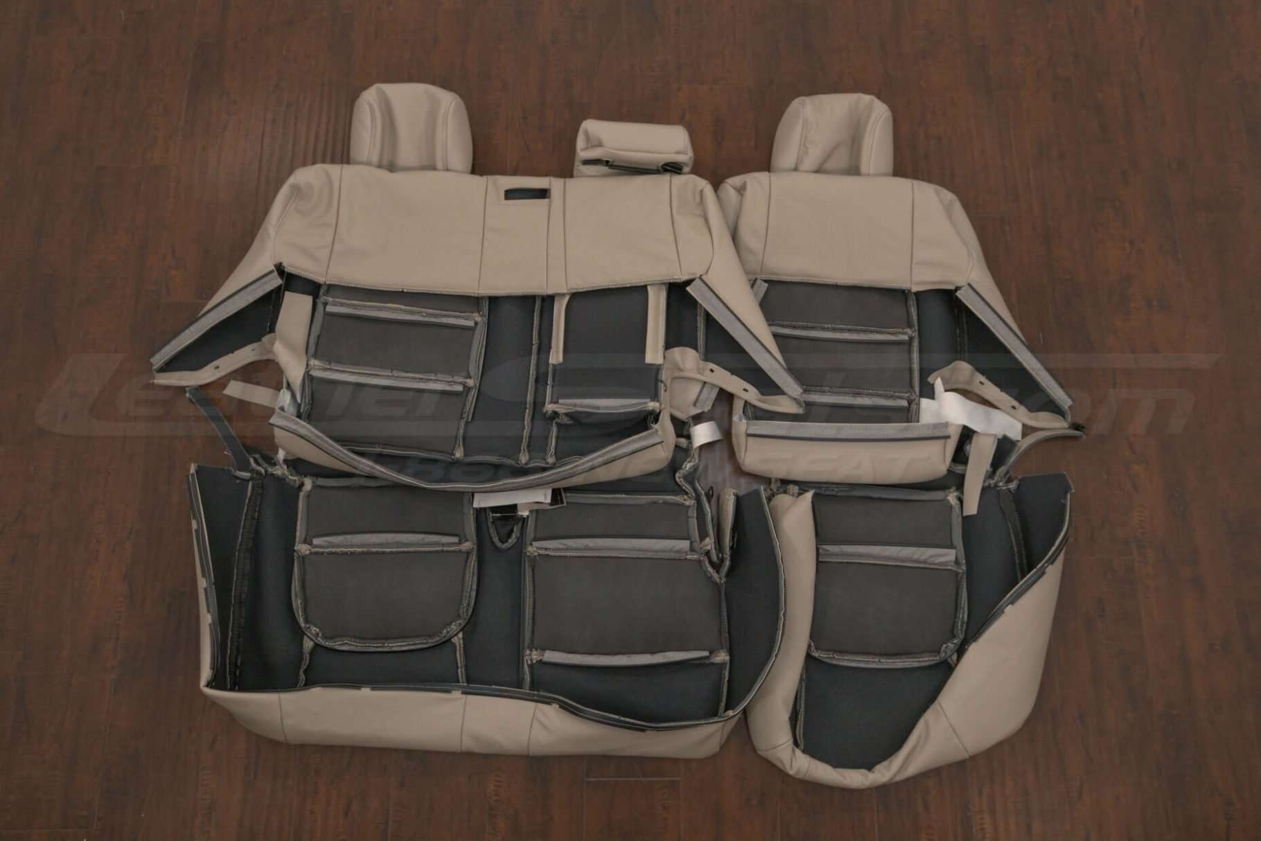 Back view of middle row upholstery