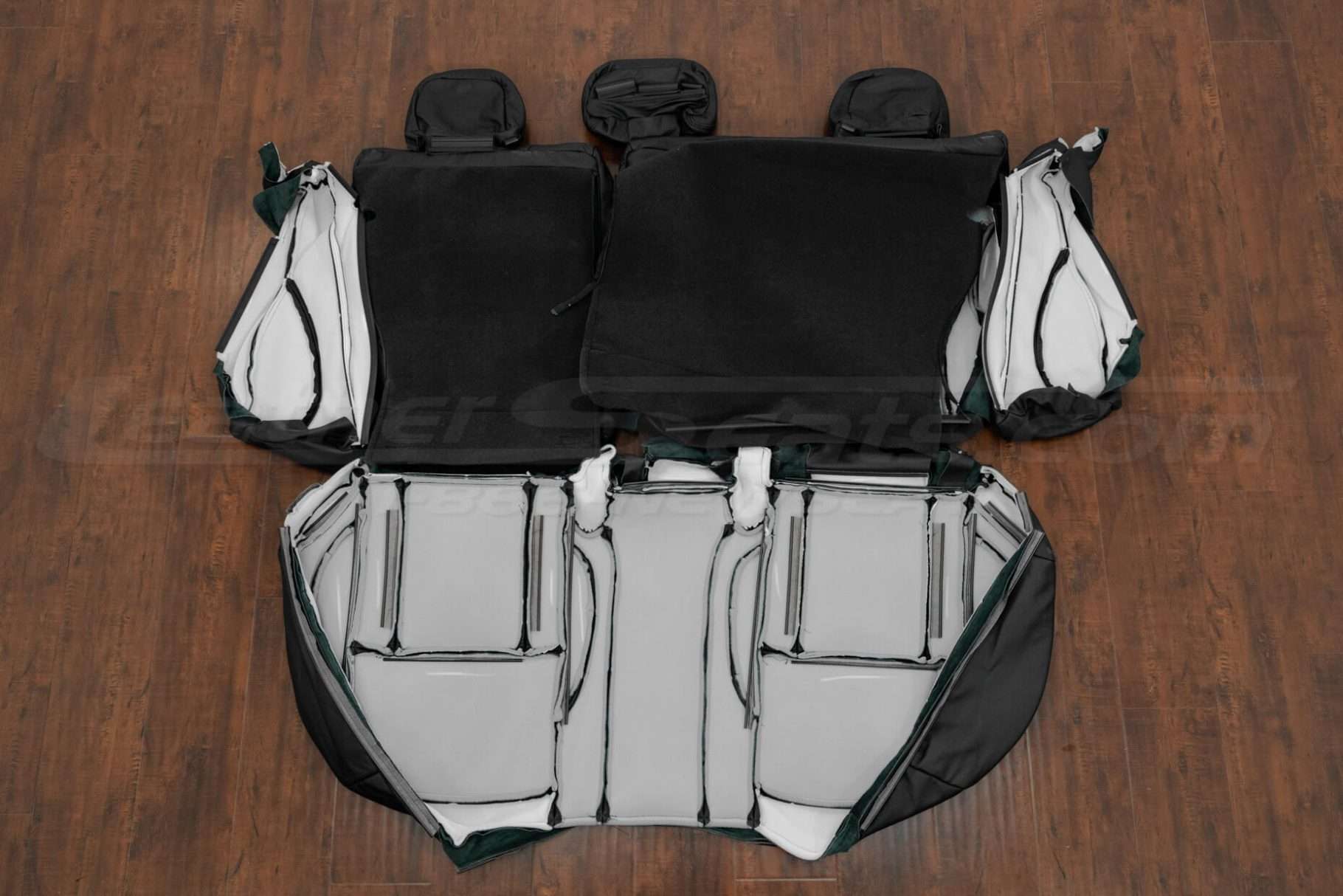 Back view of rear seat upholstery