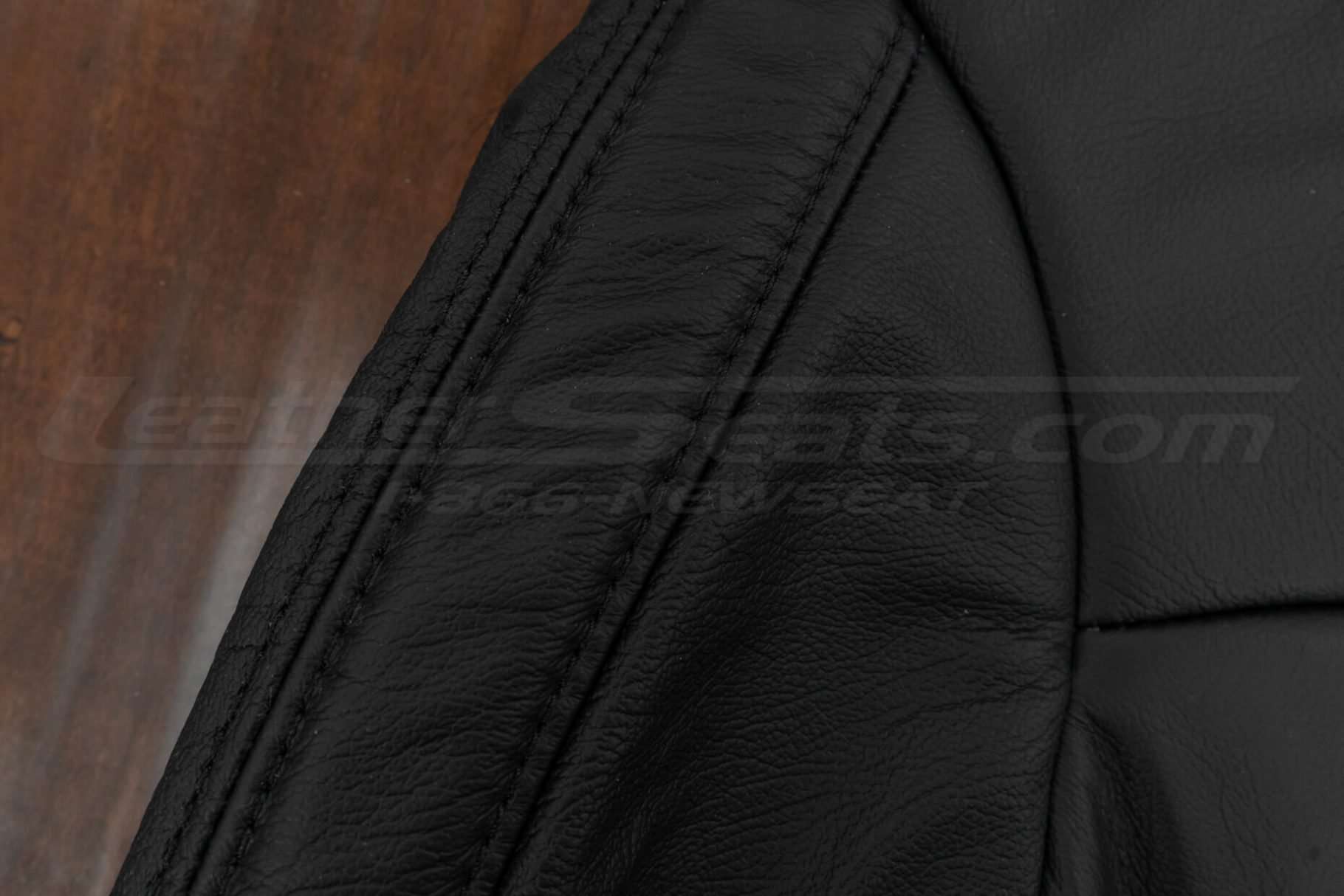 Black backrest stitching