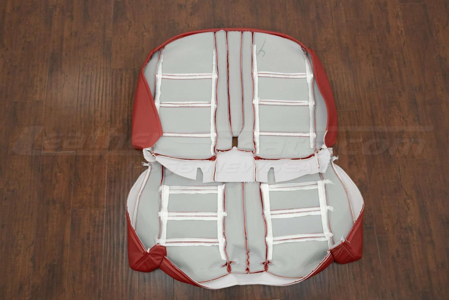 Back view of rear seat upholstery
