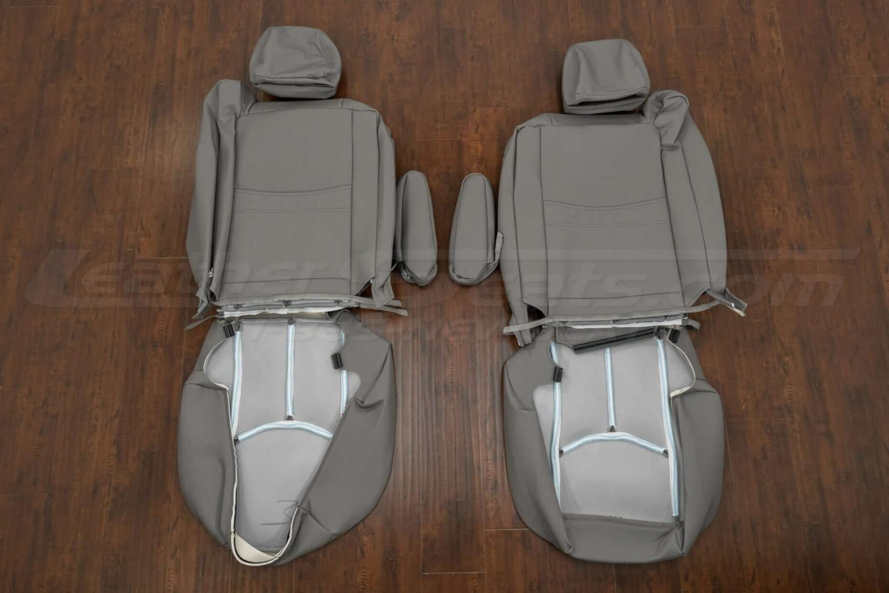 Back view of front seat upholstery