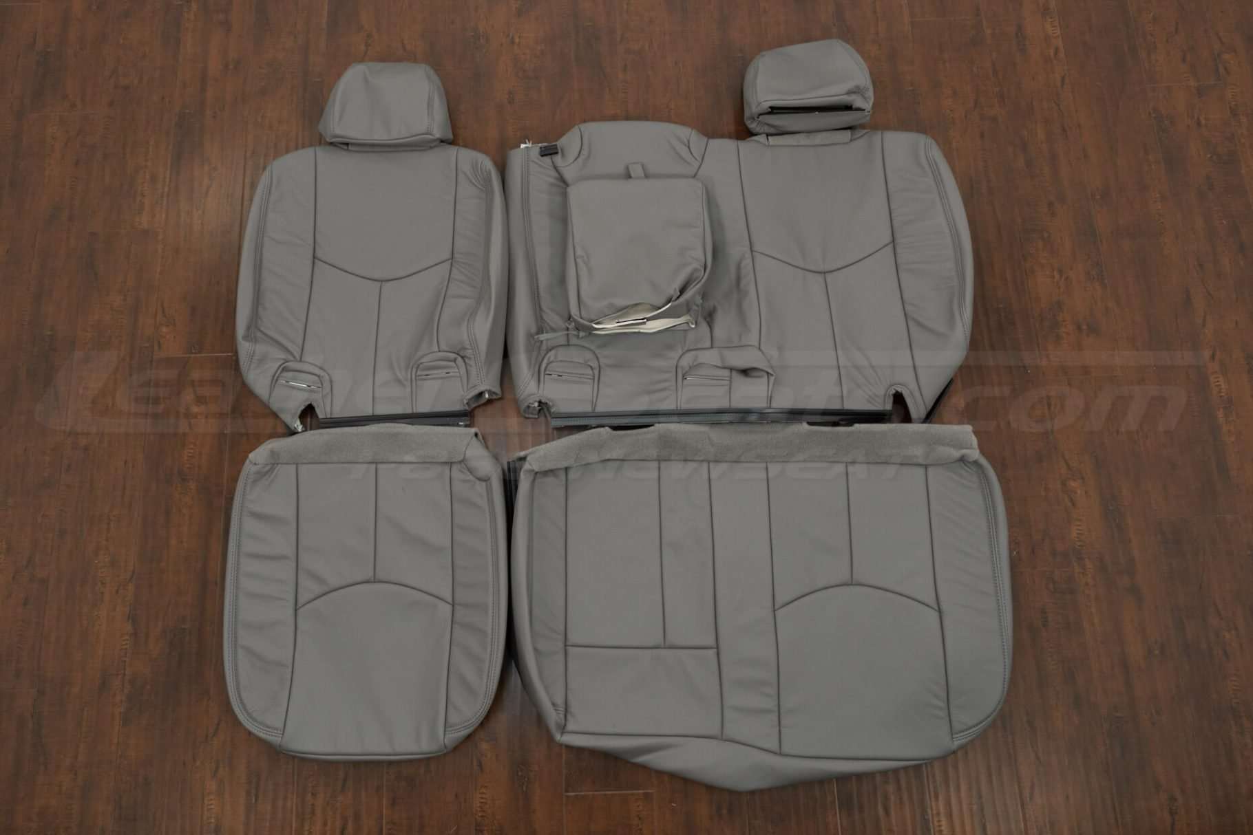 2003-2006 Chevrolet Tahoe 4Dr Leather Upholstery Kit - Smoke - Rear seat upholstery w/ Armrest