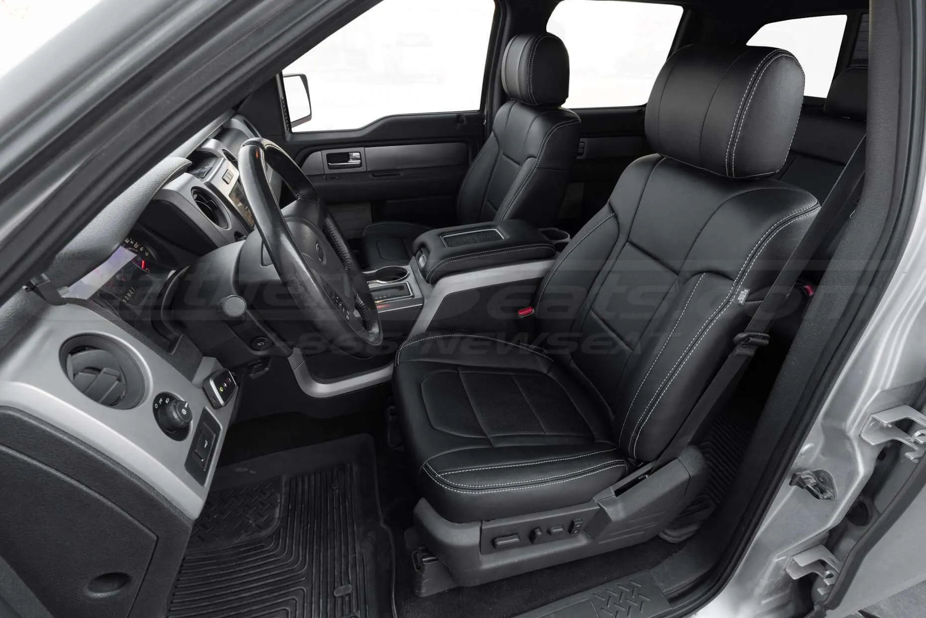 Black leather seats with Perforated Inserts for Ford Raptor
