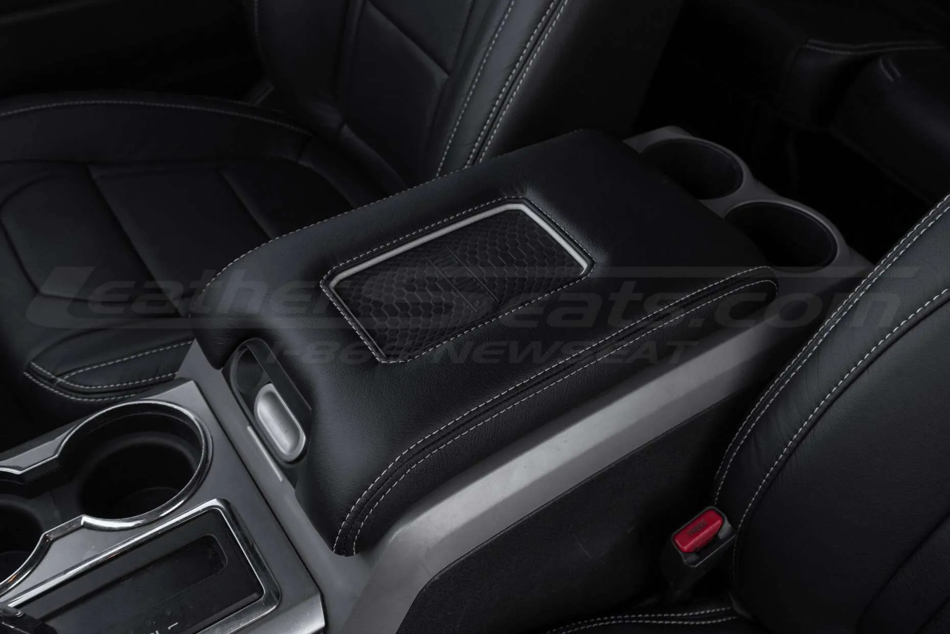 2010-2014 Ford Raptor leather phone charging center console