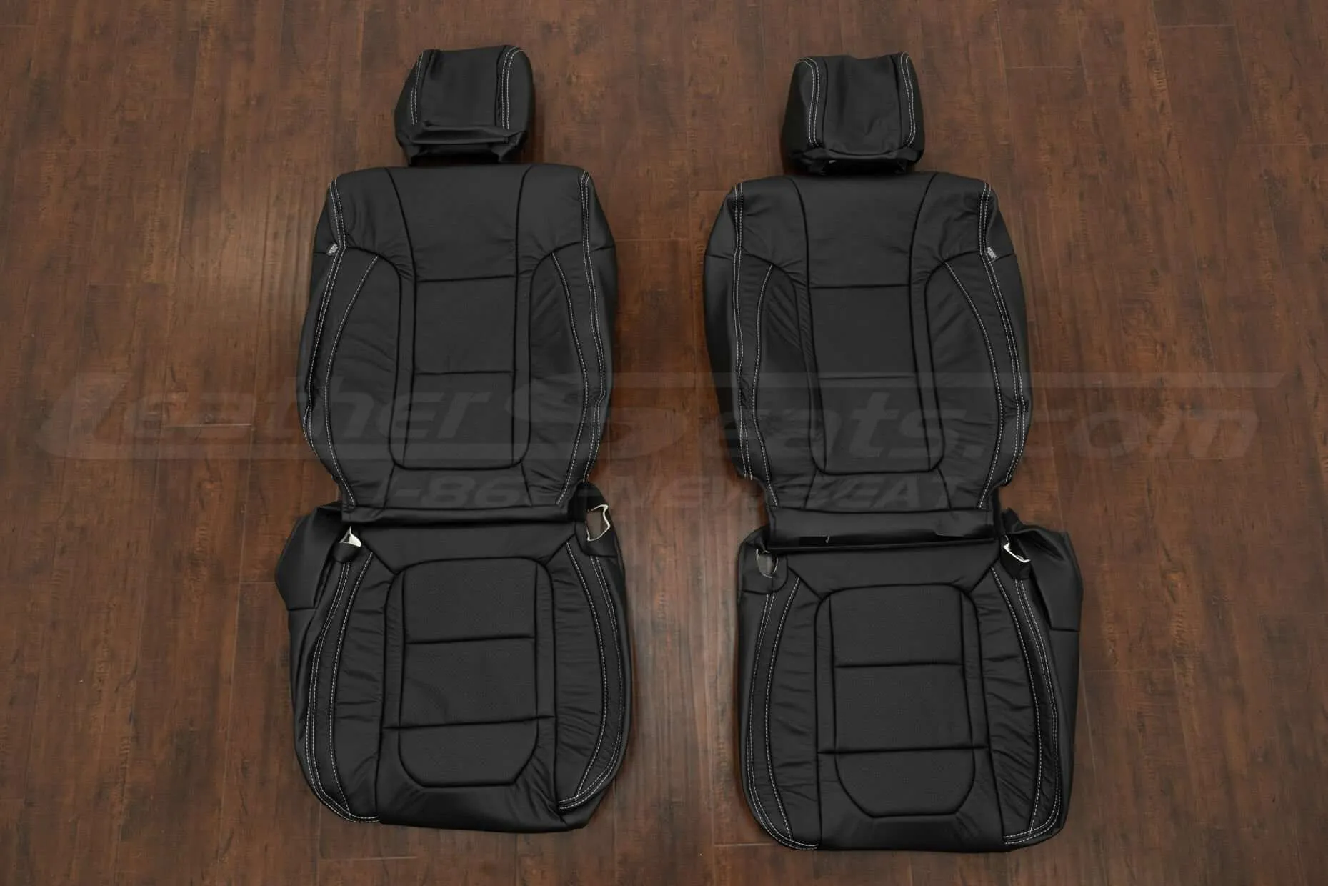 2012 Ford Raptor Leather Seat Upholstery Kit - Black - Front seat upholstery