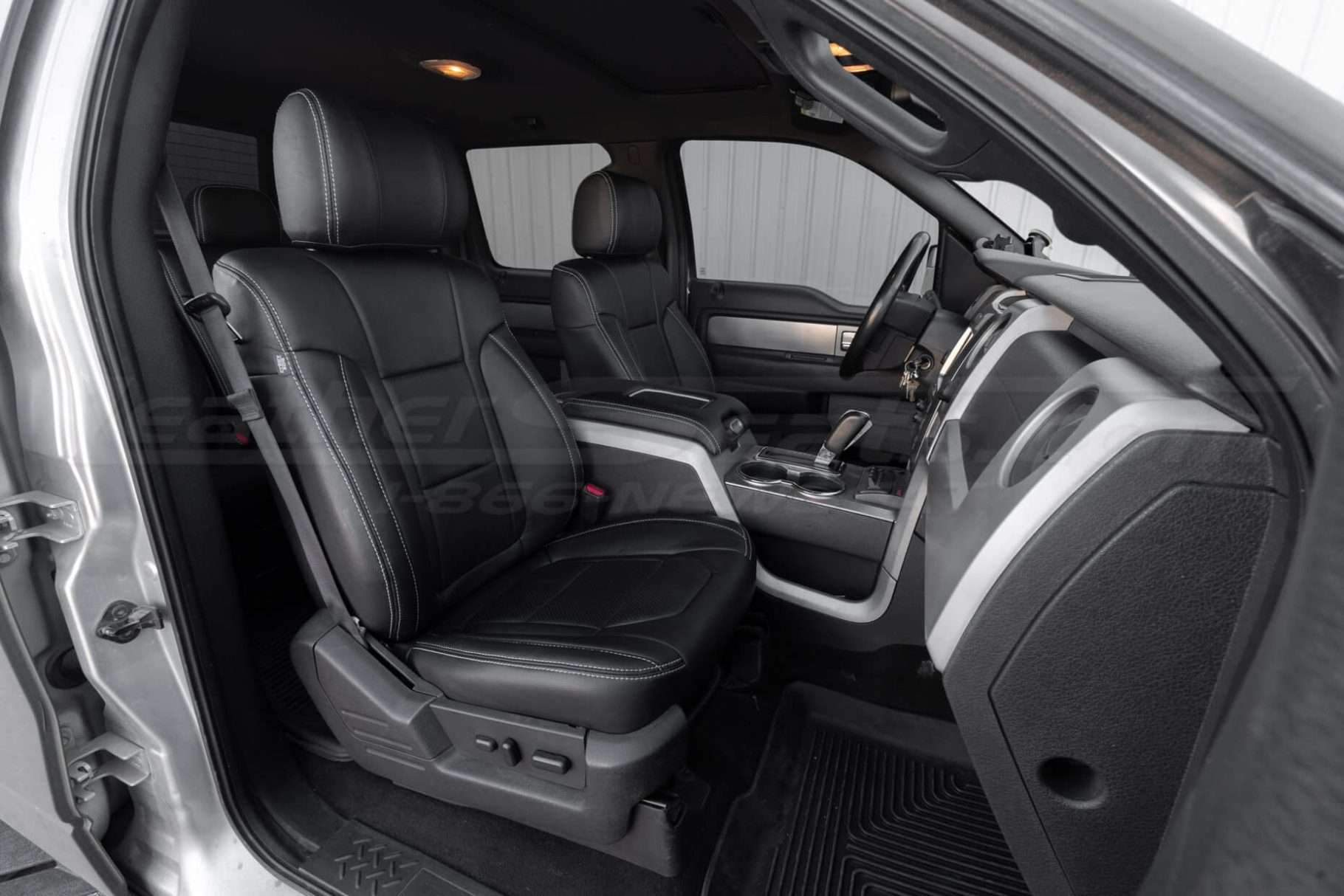 2012 Ford Raptor SuperCrew with Black leather interior and Silver stitching
