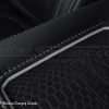 Close-up of Trim ring, stitching and leather texture