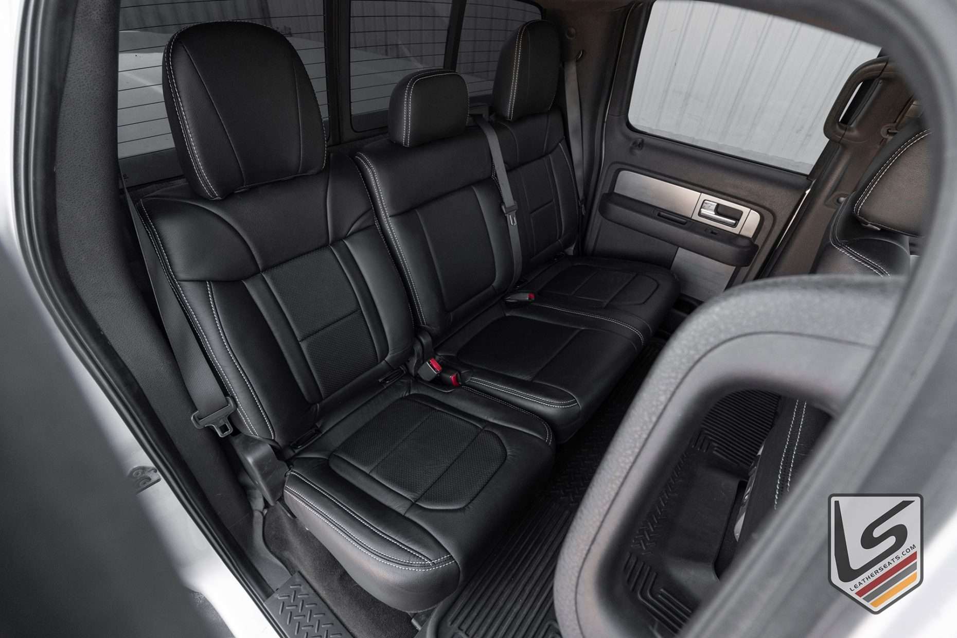 2012-2014 Ford Raptor SuperCrew with custom Black perforated leather seats - LS Gallery