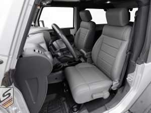 2007-2010 Jeep Wrangler JK with Light Grey leather seats and matching Light Grey stitching - LS Gallery