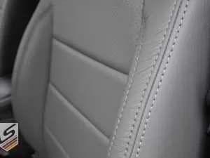 Matching Light Grey double-stitching on leather backrest - LS Gallery