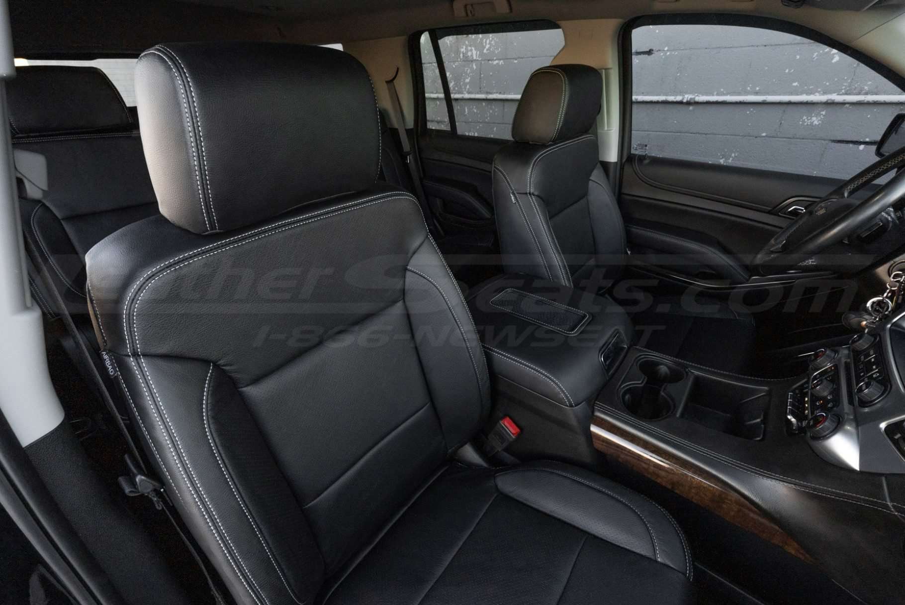 Black leather interior with Sanctum Wireless Charging Pad