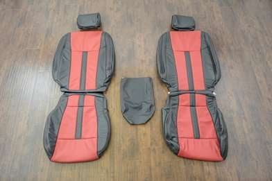 2015-2020 Ford F-150 Leather Seat Interior Kit - Black/Red - Featured Image