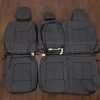 Ford F-250 Crew Cab Lariat Leather Upholstery Kit - Dark Graphite - Rear seat upholstery with Armrest