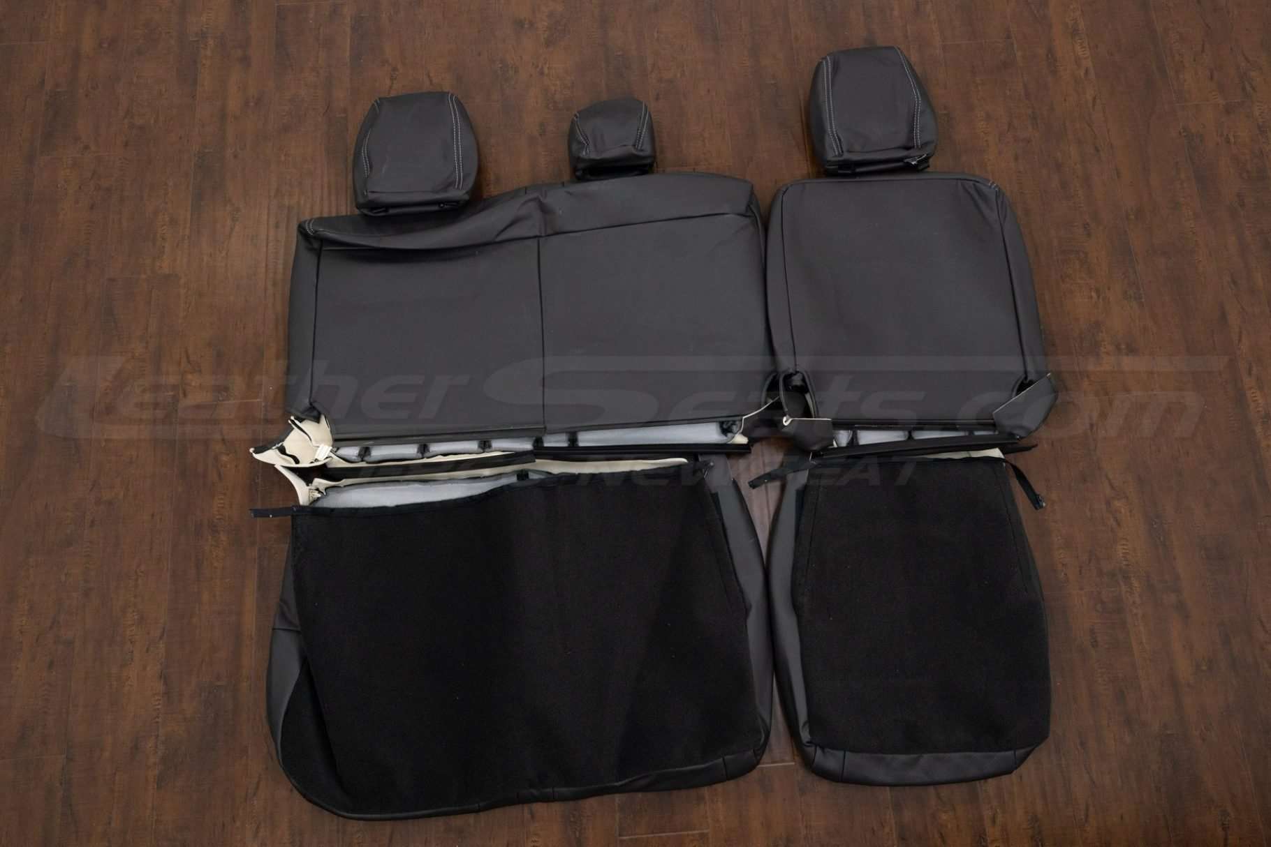 Back view of rear seat upholstery