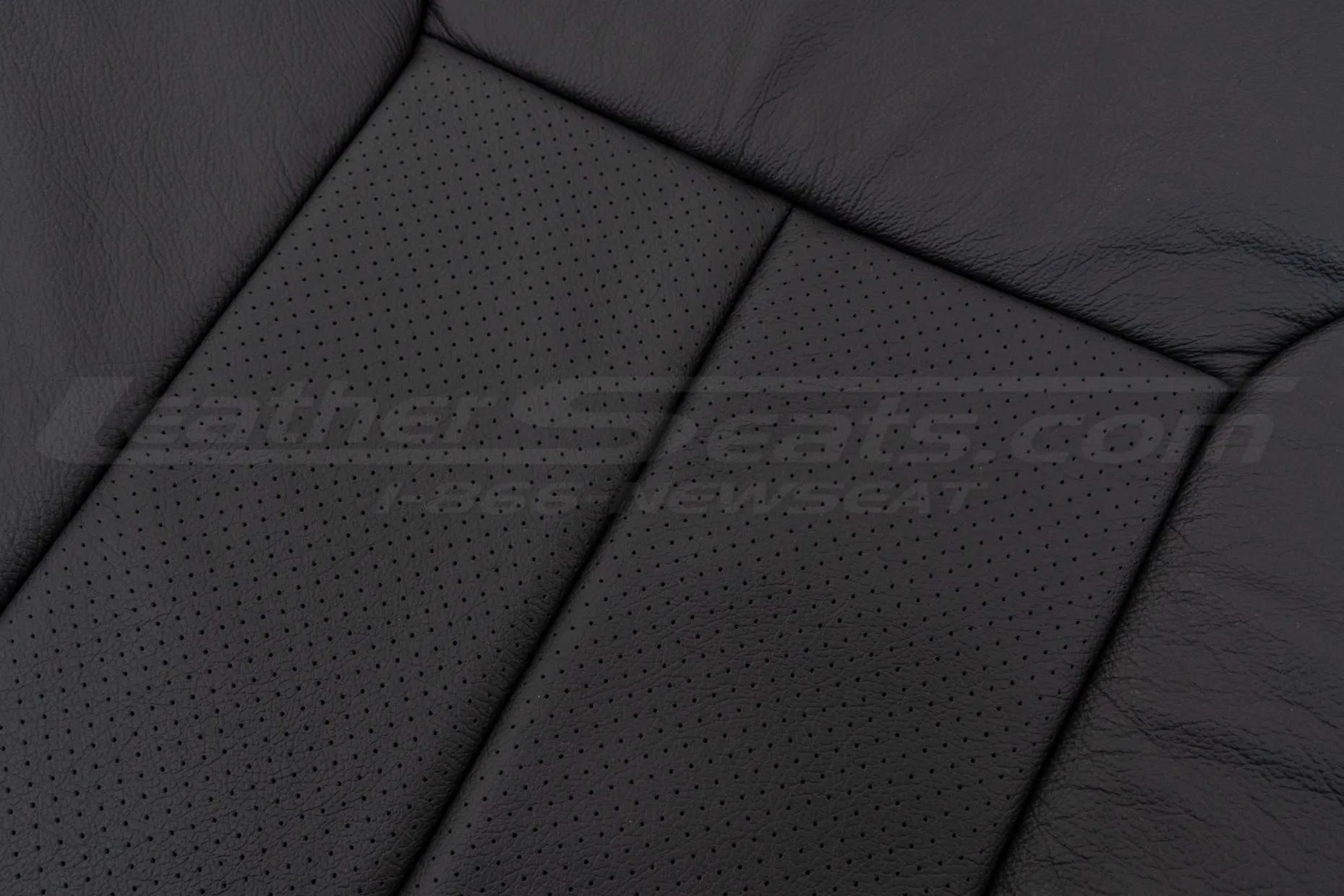 Perforation and leather texture close-up
