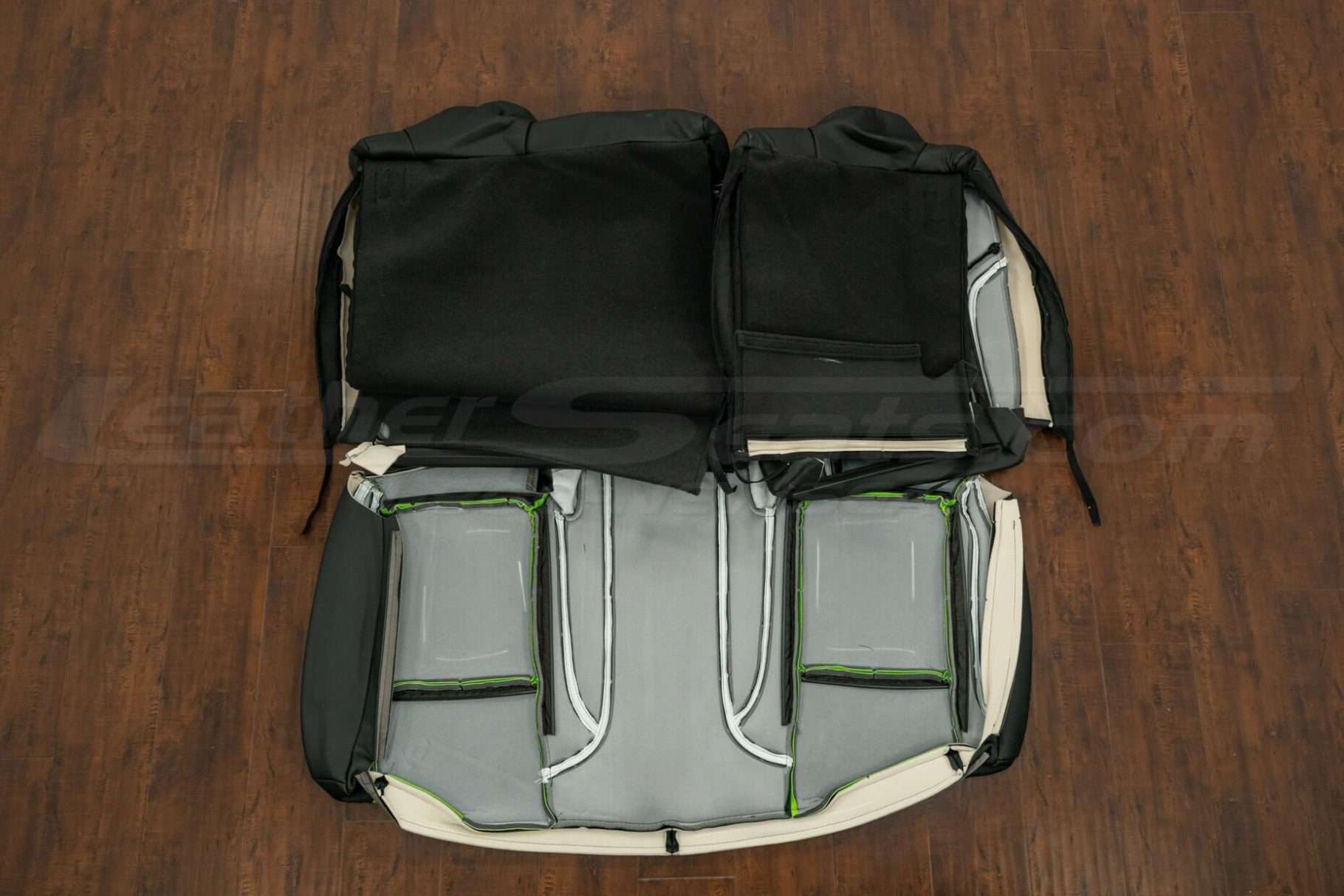 Back view of rear seat upholstery