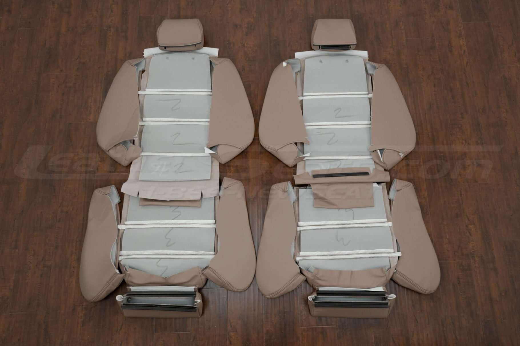 Back view of front seat upholstery