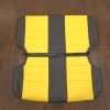 2201 Jeep Wrangler TJ 2 Door Leather Seat Kit - Dark Graphite / Velocity Yellow - Rear seat upholstery