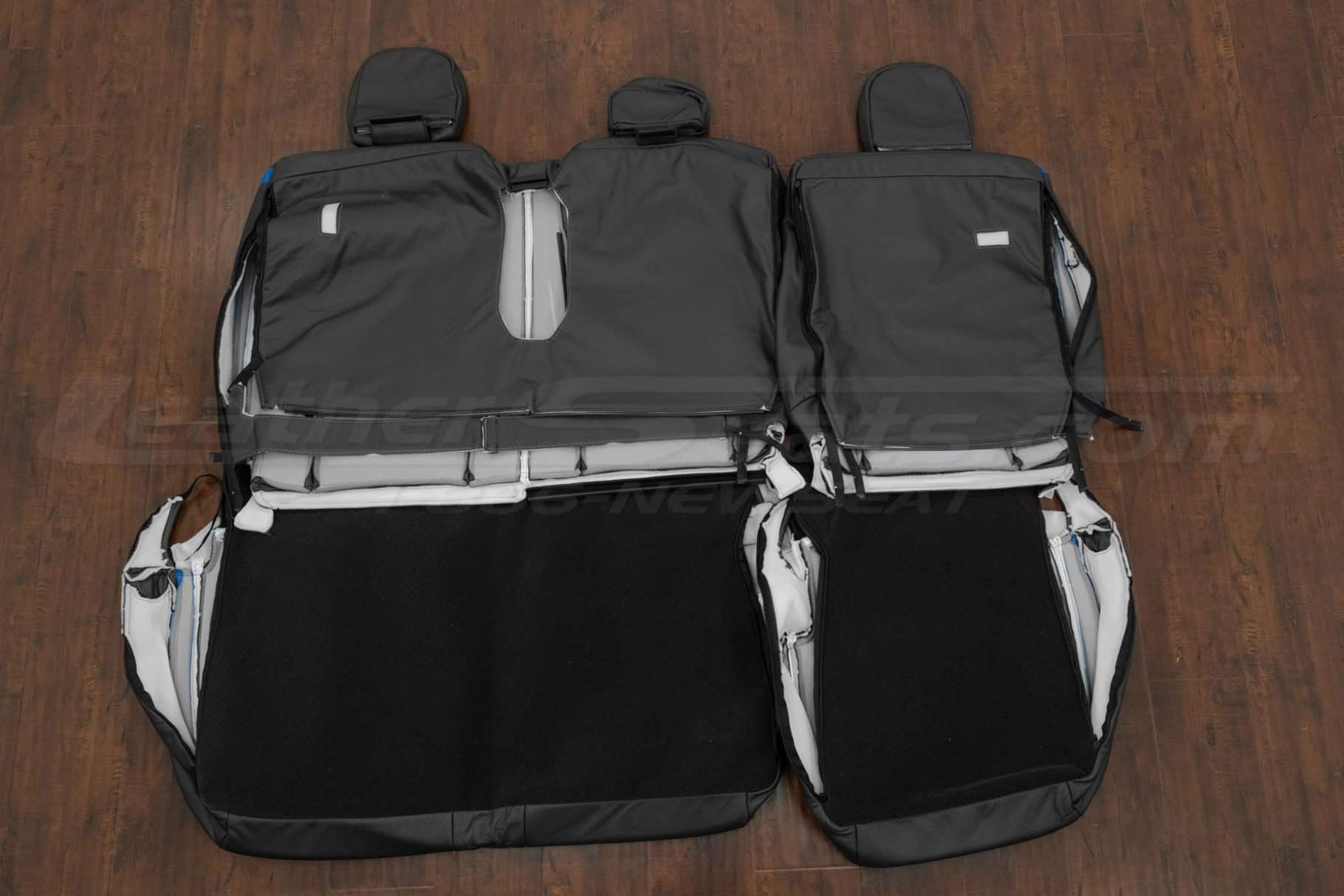 Rear seat upholstery flipped