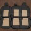 Ford F-250 CrewCab XLT Leather Seat Upholstery Kit. - Black/Bisque - Rear seat upholstery