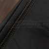 Bisque double stitching on Black leather