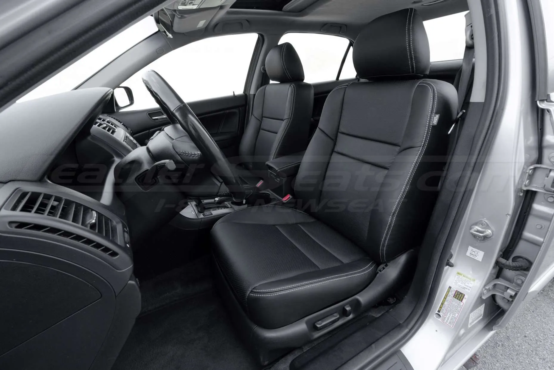 Honda Accord with Black leather seats installed - Front driver