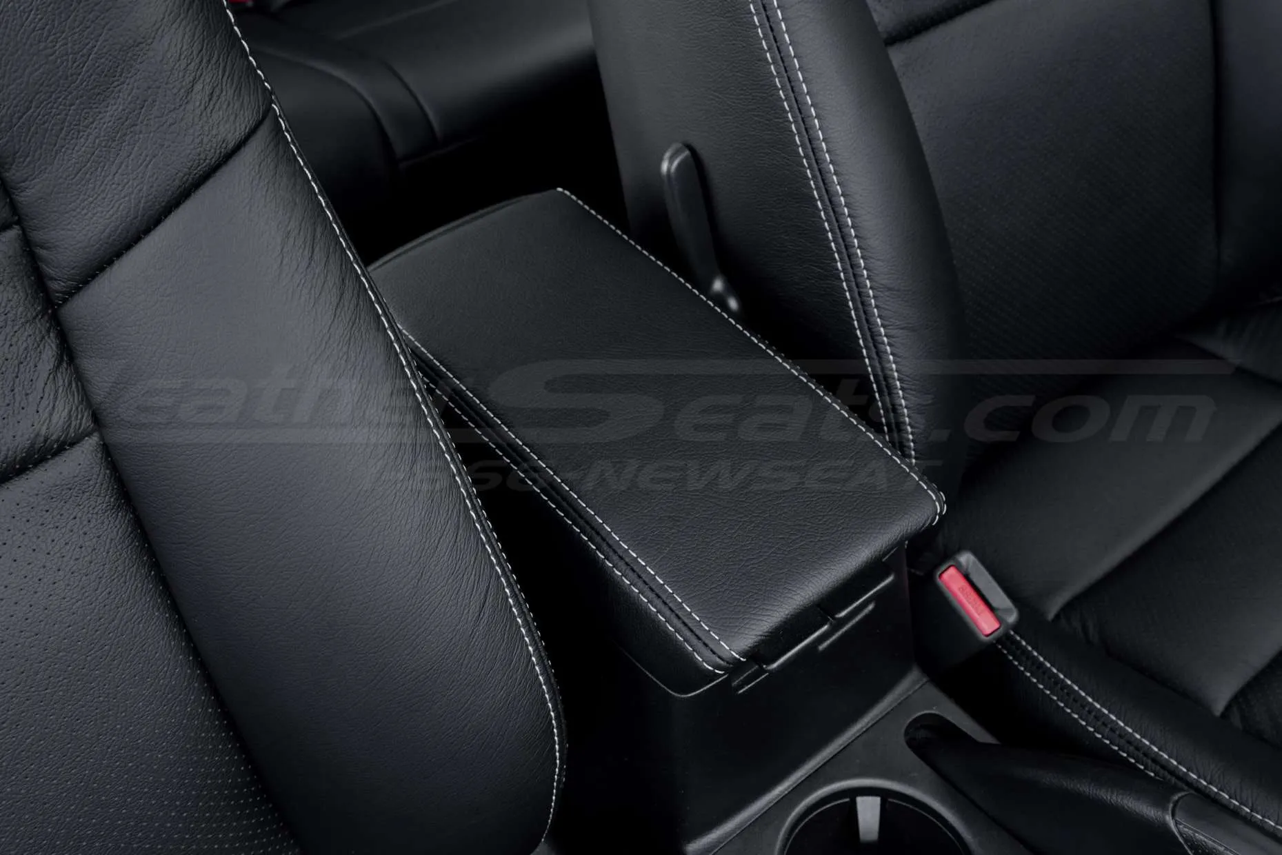Honda Accord leather console lid close-up