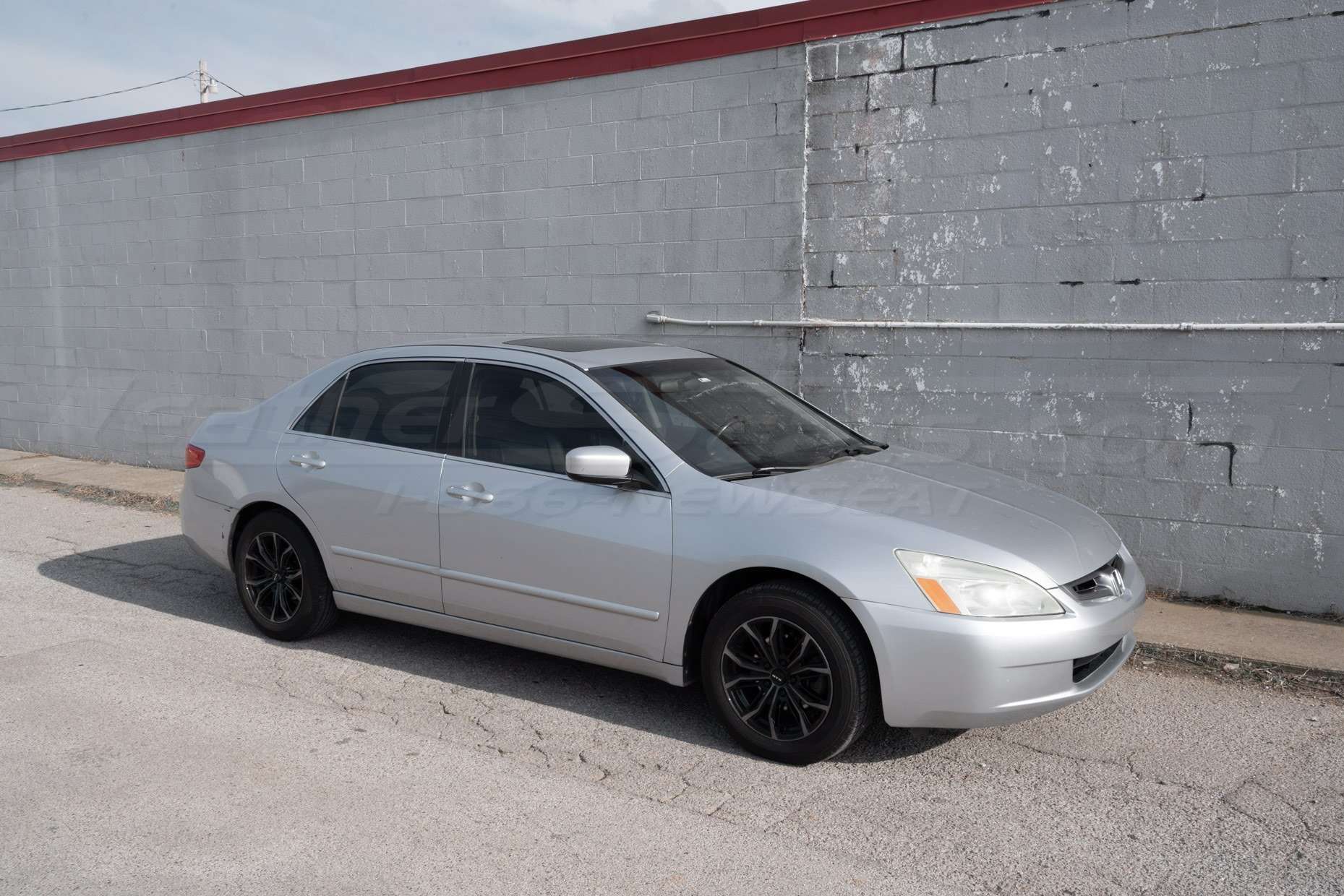 2005 Honda Accord Sedan with Silver exterior and LeatherSeats.com Black leather upholstery