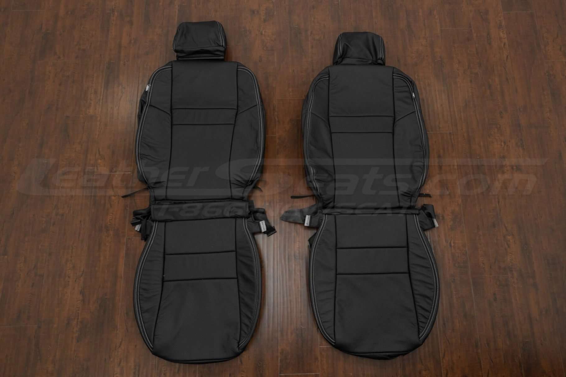 2003-2007 Honda Accord Sedan Leather Seat Kit.- Black - Front row upholstery