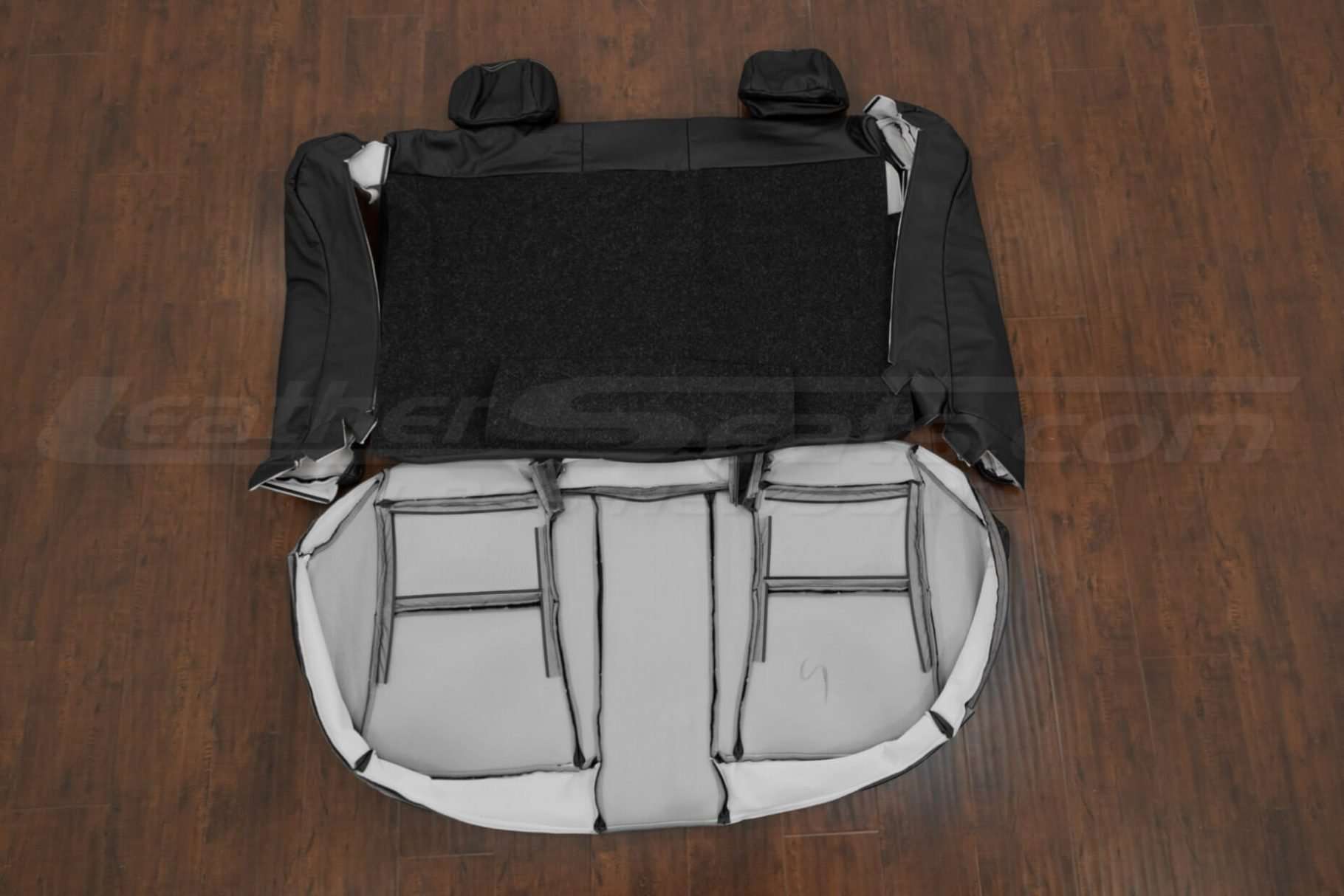 Rear seat upholstery flipped