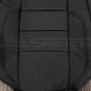 Black leather insert section of backrest upholstery